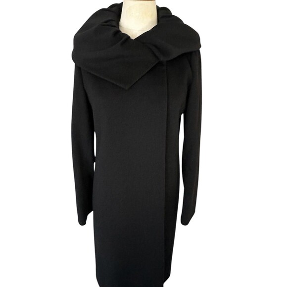 Cinzia Rocca Ing Loro Piana Italy Superfine Wool Coat Lined Black Size 6 - Picture 13 of 16